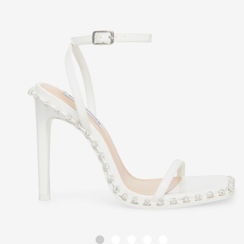 Steve Madden Women's Zelle Heeled Sandal White 8